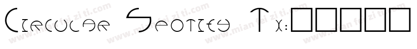 Circular Spotify Tx字体转换